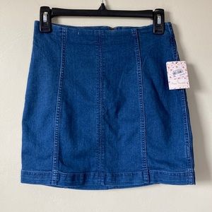 Free People denim mini skirt size 4